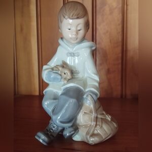 Lladro boy with rabbit
